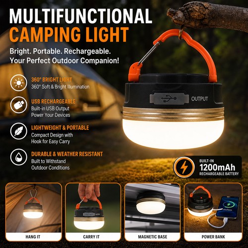 Camping tent light torch - camping,