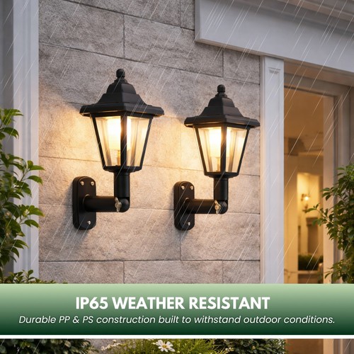 2pc solar wall lanterns led - solar,