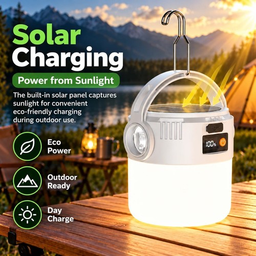 Led camping light - light, solar