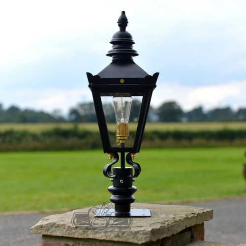 Victorian black pillar light - black,