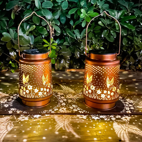 2pcs hummingbird metal solar - hummingbird,