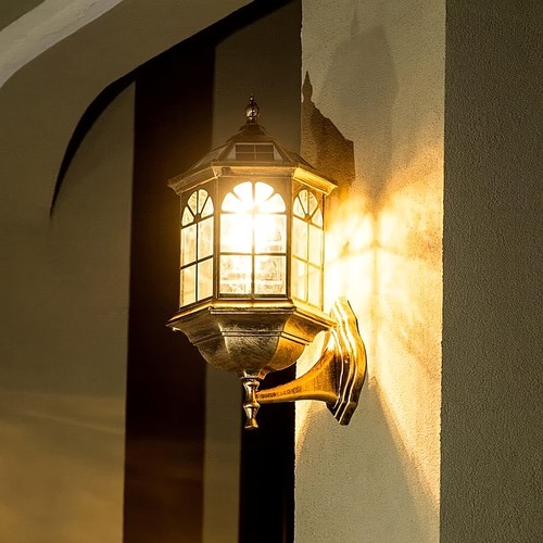 Retro led solar powered wall - led,