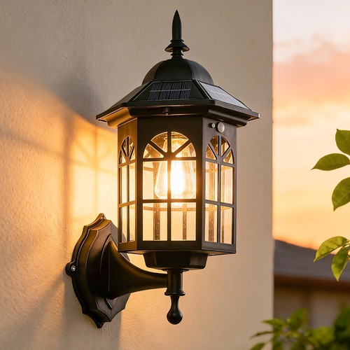 Solar wall lantern lights - solar,