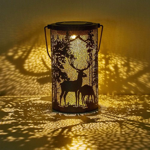 Deer outdoor hanging lantern - hanging,