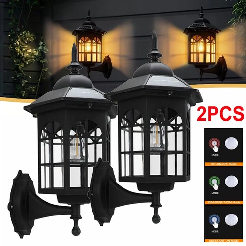 2pcs solar wall light vintage - 2pcs,